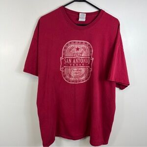 San Antonio Texas Tourist Tee Tshirt Red Adult 2XL Travel America